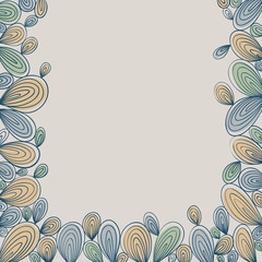 Abstract bright hand drawn curly framing with stripes, best for