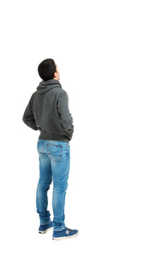 Rear View Of Man Looking Away