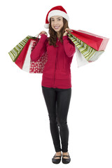 Christmas woman shopping