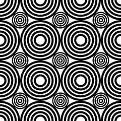 Fototapeta na wymiar Seamless geometric black and white stripes background, simple ve