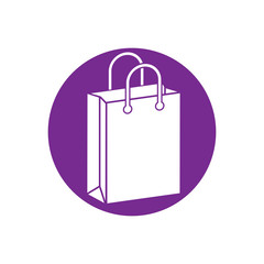 Shopping bag vector icon.