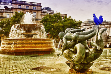 The fountain in Trafalgar Square