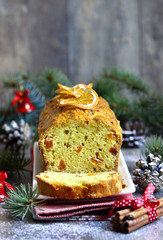 Christmas orange cake with dried apricot