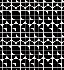 Black and white abstract geometric seamless pattern, contrast re