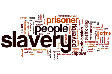 Slavery word cloud
