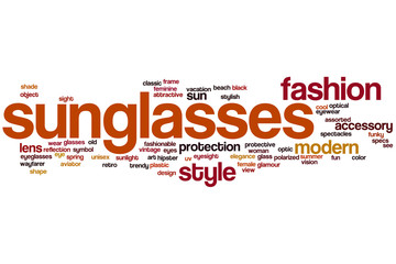 Sunglasses word cloud