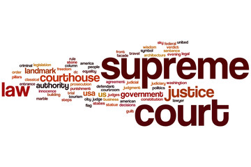 Supreme court word cloud