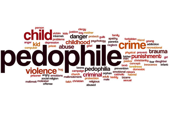 Pedophile word cloud