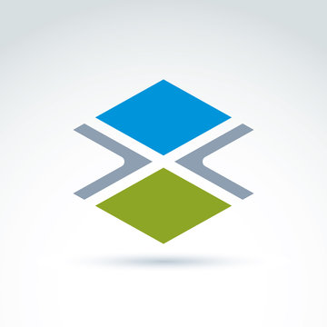 recommend clip art: Abstract geometric figure, line, diamonds and rhombs. Vector col