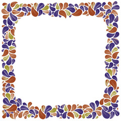 Colorful natural decorative framing with leaves, best for greeti