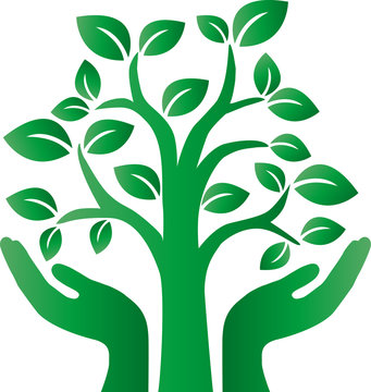 green tree logotype or header