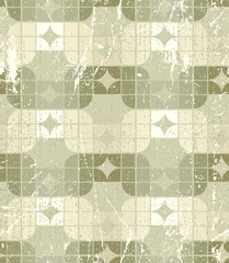 Fototapeta premium Neutral tattered textile geometric seamless pattern, decorative