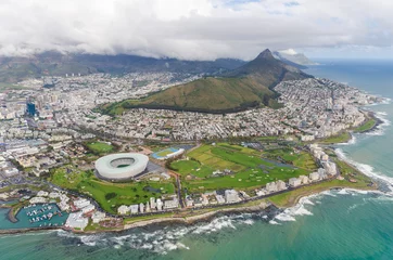 Fotobehang Luchtfoto van Kaapstad © lenisecalleja