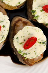 steak with herbs butter