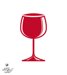 Elegant wine goblet, stylish celebration and alcohol theme illus