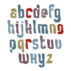 Handwritten colorful vector lowercase letters, stylish letters d