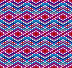 Geometric seamless pattern with transparent impose rhombs, endle