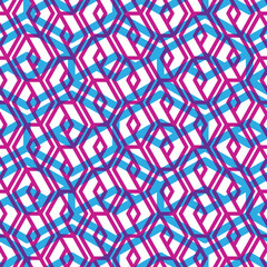 Geometric messy lined seamless pattern, colorful maze vector end