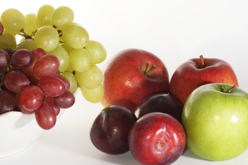 Grapes, Plums and Apples, Fruits
