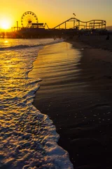 Kissenbezug Sunset over Santa Monica Pier © ShutterDivision