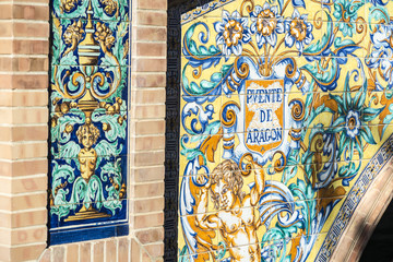 Spain Square in Seville, Andalusia, Spain.