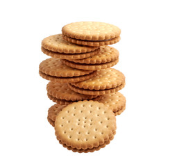 Sandwich biscuits on a white background