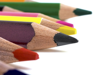 Obraz premium Color pencils on a white background