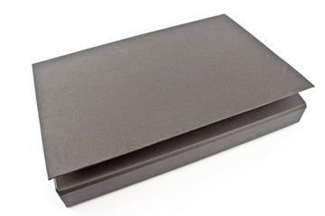 Cardboard portfolio folder  isolated on white