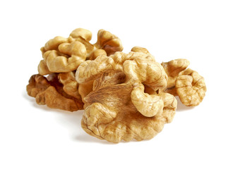 Walnuts isolated on white background