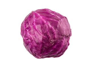 Fototapeta premium Whole red cabbage over white background