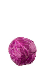 Obraz premium Whole red cabbage over white background