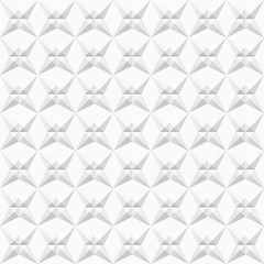 Abstract white geometric background. Seamless texture 3d panel