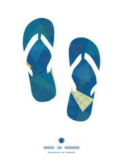 Vector abstract fabric triangles flip flops silhouettes pattern