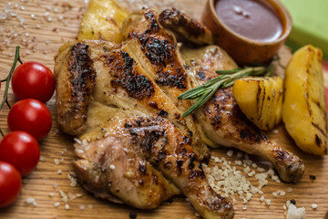 Grilled Chicken Plate in a restaurant