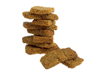 Crackers isolated on white background