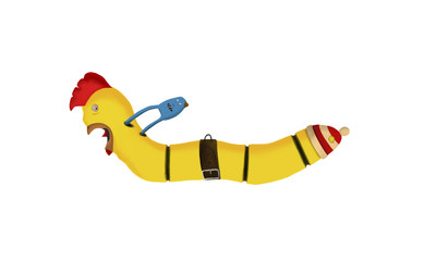 Painted Rooster abstract illustration cartoon