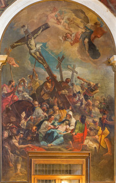 Venice - Crucifixion in paint church Chiesa di San Moise.