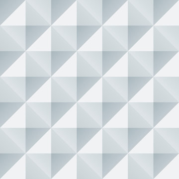 Abstract white and grey geometric squares seamless pattern