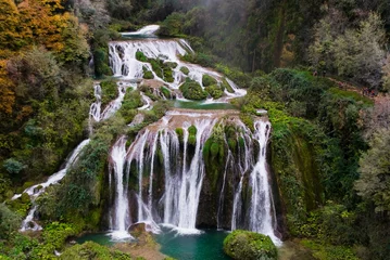 Aluminium Prints Waterfalls Marmore waterfalls, Italy