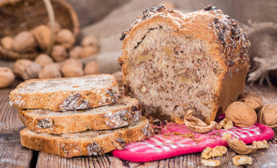Fototapeta na wymiar Walnut Bread (fresh baked)