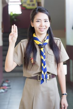 Thai Teacher Girl Scouts