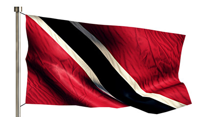 Trinidad and Tobago National Flag Isolated 3D White Background