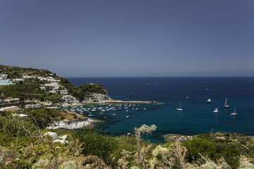 Fototapeta na wymiar Coastline View of Summer Italian Island
