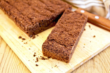 Pie chocolate on board