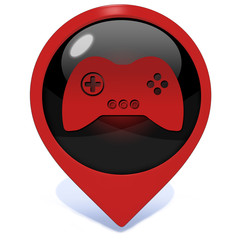 game pointer icon on white background