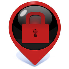 protect pointer icon on white background