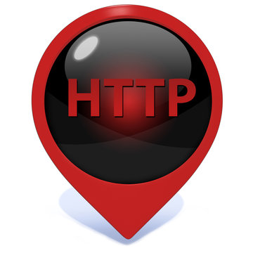 http pointer icon on white background