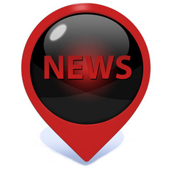 News pointer icon on white background