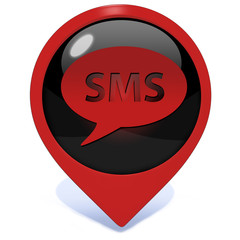 sms pointer icon on white background