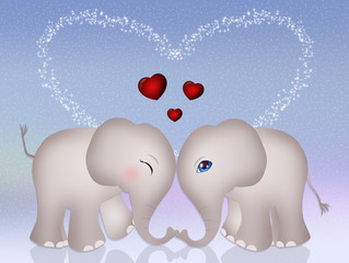 elephants in love